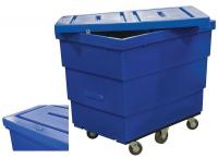 4AAC9 Recycle Cart, 21 cu ft, Blue, locking Lid