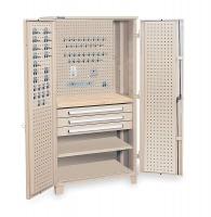 4AAE7 Mini Workshop Cabinet, H 76, W 39, D 23, Tan