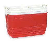 4AAP7 Full Size Chest Cooler, 60 qt., Red