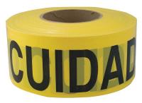 4ACD3 Barricade Tape, Yellow/Black, 1000ft x 3In