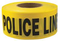 4ACD4 Barricade Tape, Yellow/Black, 1000ft x 3In