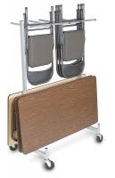 4ADD8 Folding Chair &amp; Table Strg Cart, 500 lb.