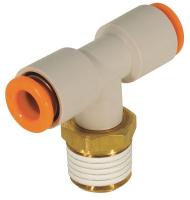 4AJY4 Male Branch Tee, 3/8 x 3/8In, Tube x R(PT)