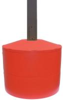 4GRN5 Pole Cover, 2 Ring, 4In Round, Red