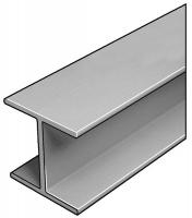 4AUT7 W-Beam, ISOFR, Gray, 6x6 In, 1/4 In Th, 10 Ft