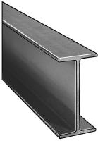 4AUU4 I-Beam, ISOFR, Gray, 6x3 In, 1/4 In Th, 10 Ft