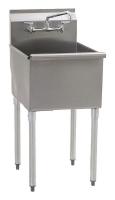 4AVH2 Utility Sink, 430SS, 19 3/8 In L, Floor