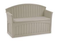 4AYV1 Patio Bench, H 34 1/2, W 52 3/4, D 21, Taupe
