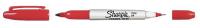 4AZK5 Permanent Marker, Fine/Ultra, Red, PK12