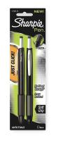 4AZN3 Permanent Pen, Retractable, Fine, Blk, PK 2