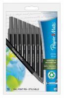 4AZN8 Ballpoint Pen, Stick, Medium, Black, PK 10