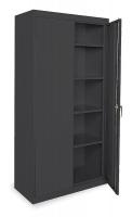 4BB73 Storage Cabinet, Welded, Black