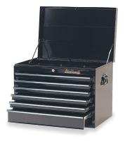 4BY37 Tool Chest, 6 Drawer, Blk, Ball Bearing
