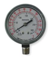 4CFW7 Compound Gauge, Ammonia, 2 1/2 In, 300 Psi