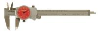 4CGJ4 Dial Caliper, 6 In, Red, 0.100 In/Rev