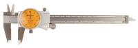 4CGJ5 Dial Caliper, 6 In, Orange, 0.100/Rev