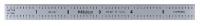 4CGV1 Steel Rule, 6In, 1/10, 1/100In, 1mm, 0.5mm