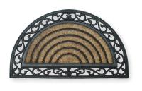 4CKJ4 Mat, Rubber Grill, w/Coir, Nat/BLK, 18x30In