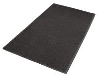 4CKK6 Outdoor Mat, Backed, 4 x 6 Ft., Black