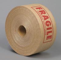 15C805 Carton Tape, Paper, Brown/Red, 3Inx450Ft
