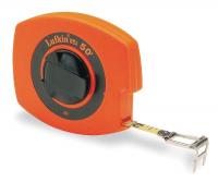 5F336 Measuring Tape, Hi-Vis Orange, 50Ft, Closed