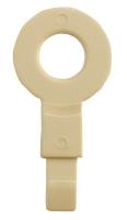 4CPV7 Fill Point ID Washer, 1/4 NPT, Beige, Pk 6