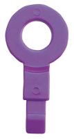 4CPW5 Fill Point ID Washer, 1/4 NPT, Purple, Pk 6