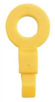 4CPW7 Fill Point ID Washer, 1/4 NPT, Yellow, Pk 6