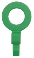 4CPY5 Fill Point ID Washer, 1/2 NPT, Green, Pk 6