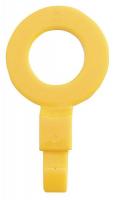 4CPY9 Fill Point ID Washer, 1/2 NPT, Yellow, Pk 6