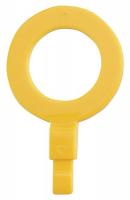 4CRC2 Fill Point ID Washer, 1 NPT, Yellow, Pk 6