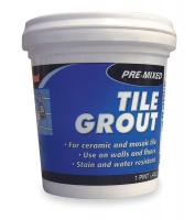 4CRG7 Tile Grout, Pre-Mixed Paste, 1 Pint Tub