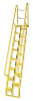 4CU85 Alternating Tread Stairs, WalkThru, 9 ft.H