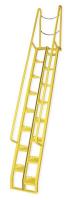 4CU86 Alternating Tread Stairs, WlkThru, 10 ft.H