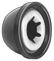 4CUJ6 Cap Nut, Stl, Plastic, 5/8 In, PK10