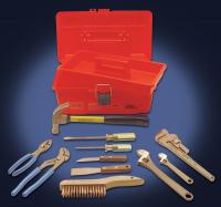 4CZ76 Tool Kit w/Tool Box, Nonsparking, 11 Pc