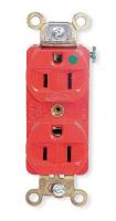 4D038 Receptacle, Duplex Compact, 15A, 125V, RD