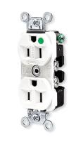4D040 Receptacle, Duplex Compact, 15A, 125V, WH