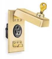 4D095 Cover, Key Locked Plug, Brass