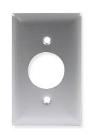 4D105 Plate, Wall, 1 Gang, Silver