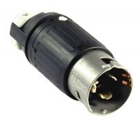 4D204 Twist-Lock Plug, 3 Pole, 4 Wire, 50A