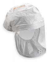 4DA56 Head Cover, L, White, Tychem(R), PK 3