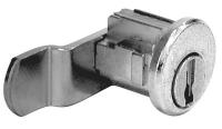 4DED5 Pin Tumbler Lock, 1 7/32 In, Bright Nickel