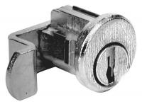 4DED8 Pin Tumbler Lock, 1 3/32 In, Bright Nickel