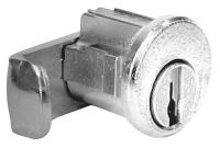 4DEE3 Pin Tumbler Lock, 27/32 In, Bright Nickel
