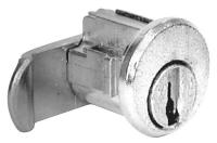 4DEE4 Pin Tumbler Lock, 7/8 In, Bright Nickel