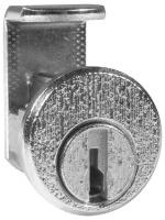 4DEE5 Pin Tumbler Lock, 13/16 In, Bright Nickel