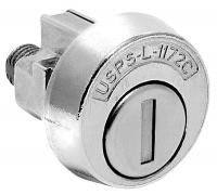 4DEF7 Pin Tumbler Lock, Bright Nickel