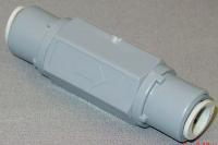 4DJC1 Spring Check Valve, 1/4 In, Push, Grey PVC