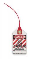 4DMG3 Danger Tag, 5-3/4 x 3-1/4 In, Plstc, PK10